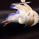 月に雁の刺繍名古屋帯　質感・風合