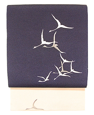 雁の群れ染め名古屋帯 ゑり円製