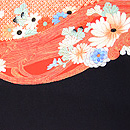 流水に菊文刺繍袋帯　前柄