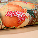 垣根とザクロの染名古屋帯　質感・風合