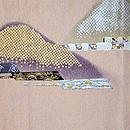 山に笛開き名古屋帯　前柄