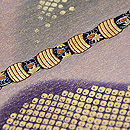 山に笛開き名古屋帯　質感・風合