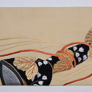 鼓胴の刺繍名古屋帯　前柄