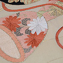 鼓胴の刺繍名古屋帯　質感・風合