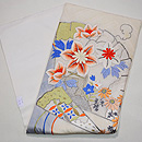 鉄線に扇文様単名古屋帯 帯裏