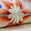 鉄線に扇文様単名古屋帯 質感・風合