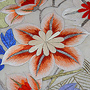 鉄線に扇文様単名古屋帯 質感・風合