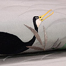 鵜に葦文様刺繍名古屋帯 質感・風合