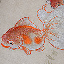 金魚刺繍袋帯 質感・風合