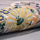 片輪車に葦刺繍名古屋帯 質感・風合