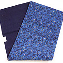 浦野理一作 小花散らし藍型染め名古屋帯 帯裏