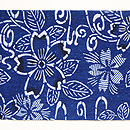 浦野理一作 流水に桜型染め名古屋帯 前柄