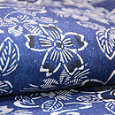 浦野理一作 流水に桜型染め名古屋帯 質感・風合