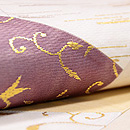 唐草切嵌文様綴袋帯 質感・風合