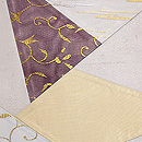 唐草切嵌文様綴袋帯 質感・風合