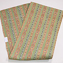 若草色縞織紗開き名古屋帯 帯裏