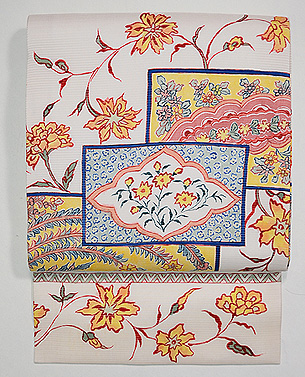 色紙絽染め絽名古屋帯