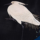 柳にとまる白鷺の図刺繍絽名古屋帯　質感・風合