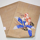 麻地ビワの刺繍名古屋帯　帯裏