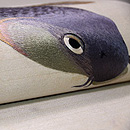 鯉の刺繍絽の名古屋帯 質感・風合