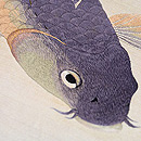鯉の刺繍絽の名古屋帯 質感・風合