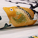 サンゴに魚夏の名古屋帯　質感・風合