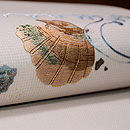 波と貝の刺繍名古屋帯 質感・風合