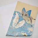 蝶ファミリーの刺繍夏袋帯 帯裏