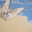 蝶ファミリーの刺繍夏袋帯 前柄