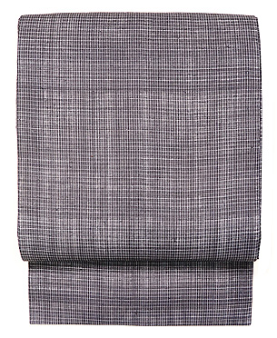 越後上布格子の名古屋帯