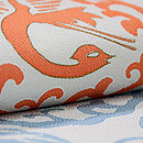 浦野理一作 鶴丸文様型染め名古屋帯 質感・風合