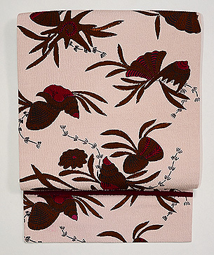 浦野理一作 貝散らし型染め名古屋帯