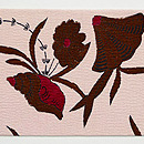 浦野理一作 貝散らし型染め名古屋帯 前柄