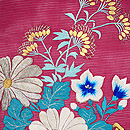 ツツジ色花籠の夏帯 質感・風合