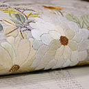 菊文様の袋帯　質感・風合