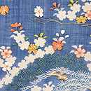 麻地江戸裂松の木に桜の名古屋帯　質感・風合