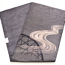 蛇籠と流水絽名古屋帯 帯裏