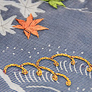 藍絽江戸裂名古屋帯 質感・風合