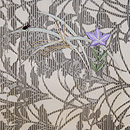 月に秋草刺繍開き名古屋帯　前柄