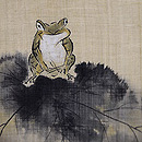 カエル君の手描き夏名古屋帯　質感・風合