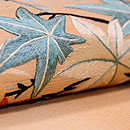 楓丸紋刺繍名古屋帯　質感・風合