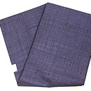 浦野理一作 藍地みじん格子縦節紬名古屋帯　帯裏