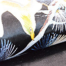 松に鳥の図刺繍名古屋帯　質感・風合