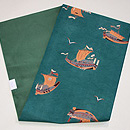 戦船の図名古屋帯　帯裏