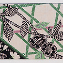 疋田染め桜の図名古屋帯　前柄