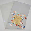 熊谷好博子作 梅枝文様縮緬名古屋帯　帯裏