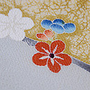 熊谷好博子作 梅枝文様縮緬名古屋帯　質感・風合