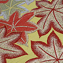 紅葉散らし丸帯 質感・風合