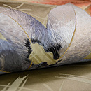 紅葉の刺繍名古屋帯 質感・風合