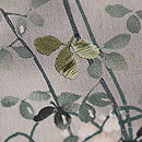 縮緬地月に白萩の名古屋帯 質感・風合